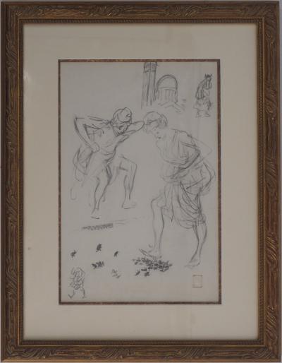 Théophile-Alexandre STEINLEN - La chasse aux punaises - Dessin signé 2