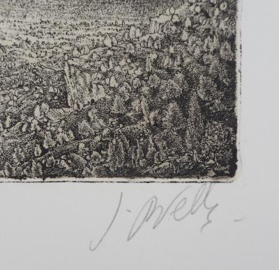 Jean-Pierre VELLY : Vase de fleurs, gravure originale signée 2