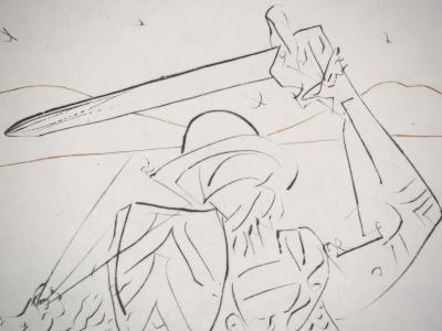 Salvador DALI - La tombe de Lancelot, Gravure Originale Signée 2