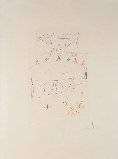 Salvador DALI - Lancelot, compagnon de la table ronde, Gravure Originale Signée 2