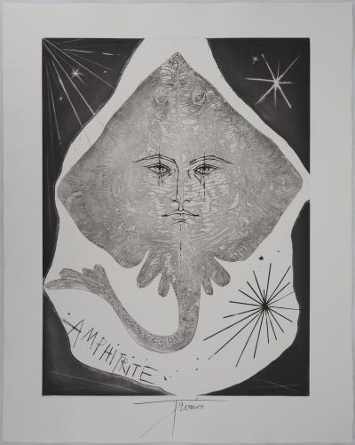 Pierre-Yves TRÉMOIS : Grande Amphitrite - Gravure Originale Signée 2