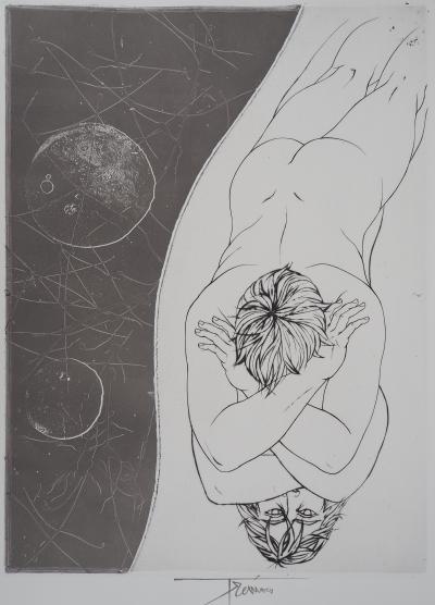 Pierre-Yves TRÉMOIS : Le rêveur - Gravure Originale Signée 2