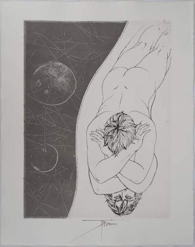 Pierre-Yves TRÉMOIS : Le rêveur - Gravure Originale Signée 2