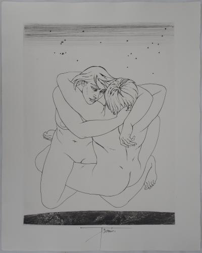 Pierre-Yves TRÉMOIS : L’étreinte - Gravure Originale Signée 2