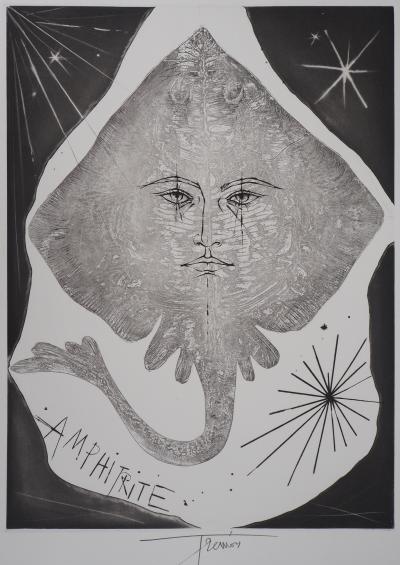 Pierre-Yves TRÉMOIS : Grande Amphitrite - Gravure Originale Signée