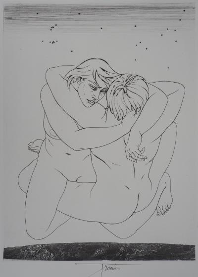 Pierre-Yves TRÉMOIS : L’étreinte - Gravure Originale Signée 2
