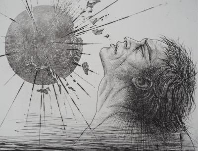 Pierre-Yves TRÉMOIS : L’explosion solaire - Gravure Originale Signée 2