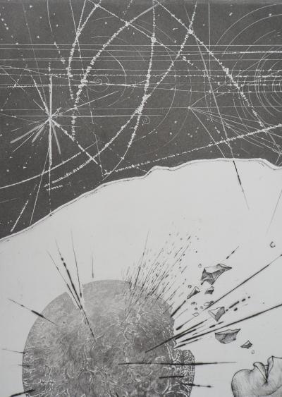 Pierre-Yves TRÉMOIS : L’explosion solaire - Gravure Originale Signée 2