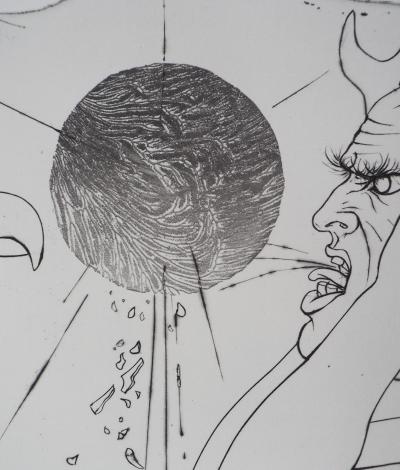 Pierre-Yves TRÉMOIS : Effrayant - Original signed engraving 2