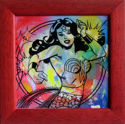 PyB - Wonder Woman - Technique mixte sur toile 2