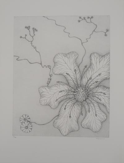 Gochka Charewicz - Grande fleur  - Lithographie originale signée 2