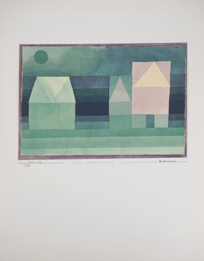 Paul KLEE (d’après) - Trois maisons cubistes, 1964 - Lithographie et pochoir signée 2
