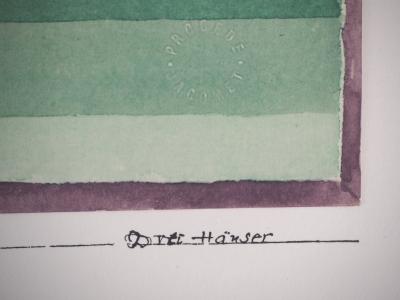 Paul KLEE (d’après) - Trois maisons cubistes, 1964 - Lithographie et pochoir signée 2