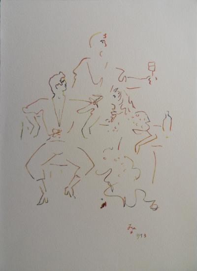 Jean COCTEAU : Fête espagnole - Lithographie Signée 2