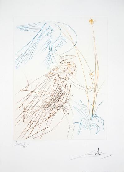 Salvador DALI : L’ange - Gravure Originale Signée 2