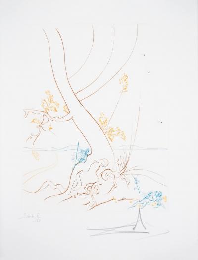Salvador Dali - The Tree of Knowledge, original signed engraving 2