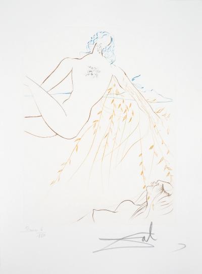 Salvador DALI : Le repos amoureux  - Gravure Originale Signée 2