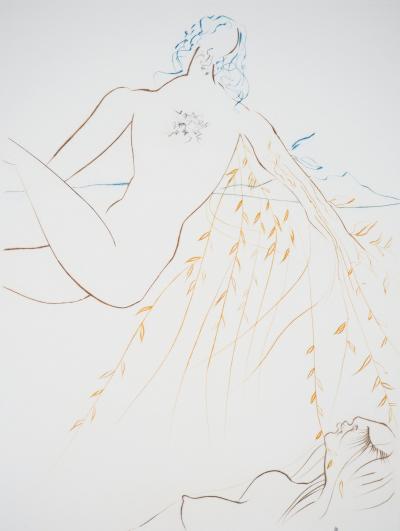 Salvador DALI : Le repos amoureux  - Gravure Originale Signée 2