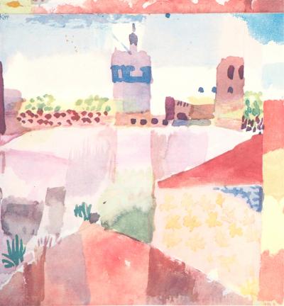 Paul KLEE (d’après) - Hammamet et sa mosquée, 1964 - Lithographie et pochoir signée 2