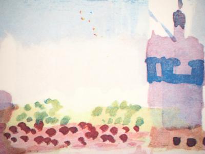 Paul KLEE (d’après) - Hammamet et sa mosquée, 1964 - Lithographie et pochoir signée 2