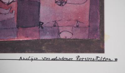 Paul KLEE (d’après) - Analyse de divers perversités, 1964 - Lithographie et pochoir signée 2