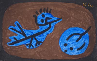 Paul KLEE (d’après) - Bleu, Oiseau, Courge, 1964 - Lithographie et pochoir signée 2