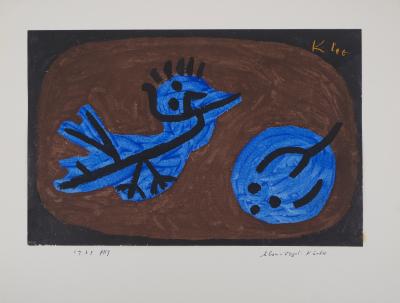 Paul KLEE (d’après) - Bleu, Oiseau, Courge, 1964 - Lithographie et pochoir signée 2
