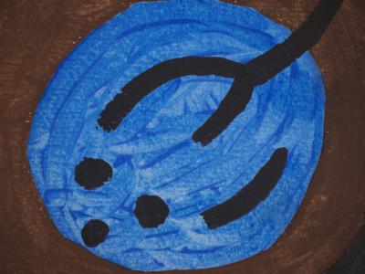 Paul KLEE (d’après) - Bleu, Oiseau, Courge, 1964 - Lithographie et pochoir signée 2