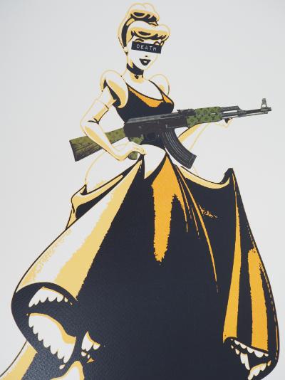 Death NYC - Yellow Cinderella gun - Sérigraphie signée au crayon 2