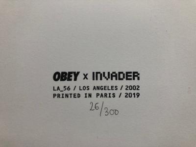 Shepard FAIREY (Obey) X Invader - LA_56, Los Angeles, 2019 - Sérigraphie 2