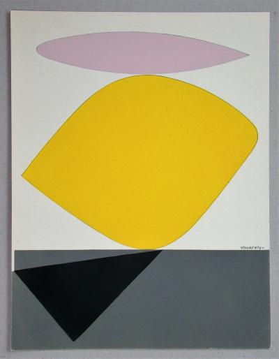 Victor VASARELY - Sauzon, 1952 - Pochoir originale 2