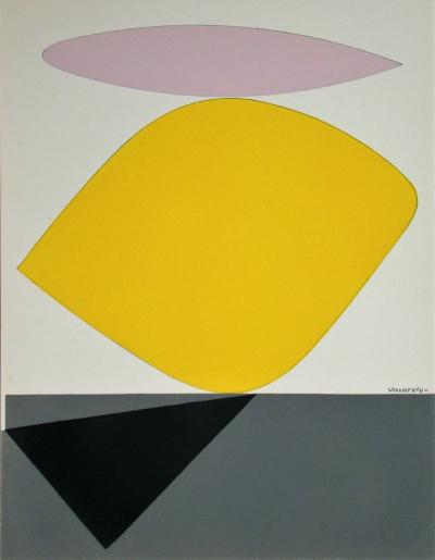 Victor VASARELY - Sauzon, 1952 - Pochoir originale 2