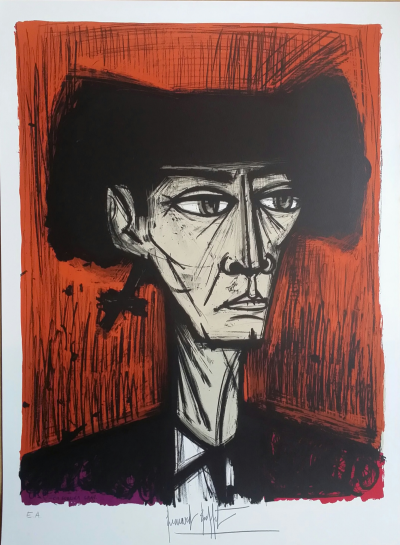 Bernard Buffet    Escamillo (1981)  Lithographie couleurs C. SORLIER graveur   Epreuve sur ARCHES signée main 2