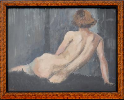 MILLE : Nu de dos - Aquarelle et gouache Originale Signée 2