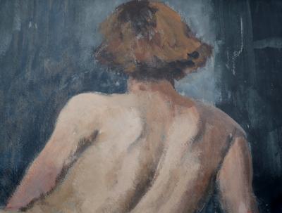 MILLE : Nu de dos - Aquarelle et gouache Originale Signée 2