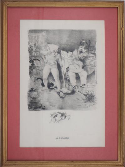 Adolphe Léon WILLETTE : Les pêchés capitaux - Sept Gravures Originales Signées 2