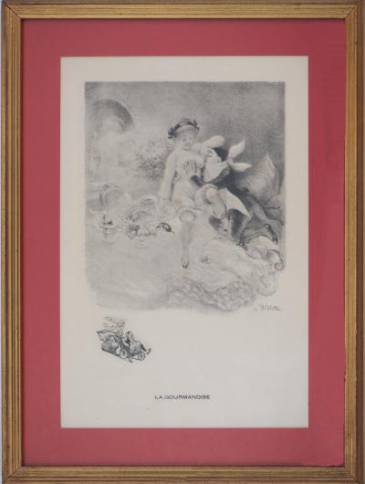 Adolphe Léon WILLETTE : Les pêchés capitaux - Sept Gravures Originales Signées 2
