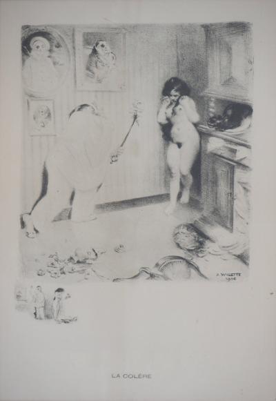 Adolphe Léon WILLETTE : Les pêchés capitaux - Sept Gravures Originales Signées 2