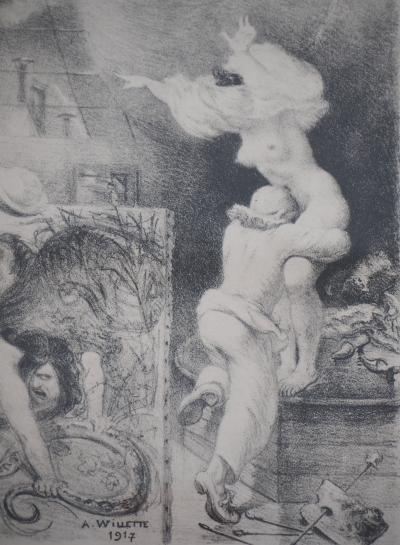Adolphe Léon WILLETTE : Les pêchés capitaux - Sept Gravures Originales Signées 2