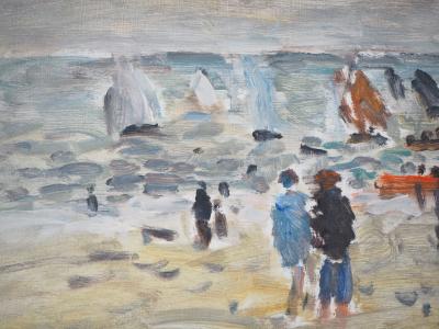 Jean-Jacques RENÉ : Le départ des voiliers - Huile sur toile signée 2