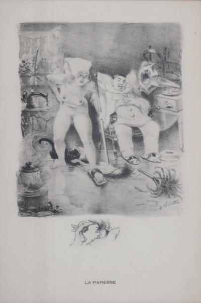 Adolphe Léon WILLETTE : Les pêchés capitaux - Sept Gravures Originales Signées 2