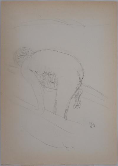 Pierre BONNARD (d’après) : Femme nue de dos - Lithographie Signée 2