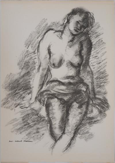 Luc Albert MOREAU (d’après) : Femme nue - Lithographie signée 2