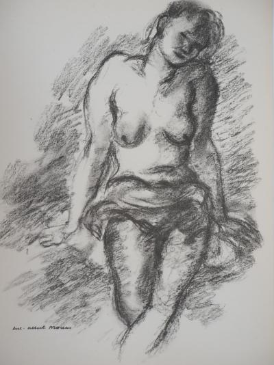 Luc Albert MOREAU (d’après) : Femme nue - Lithographie signée 2