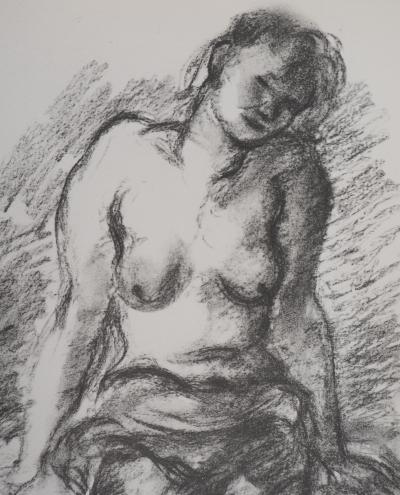 Luc Albert MOREAU (d’après) : Femme nue - Lithographie signée 2