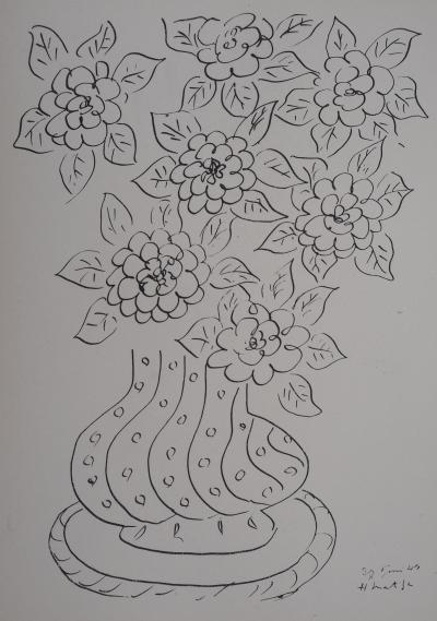 Henri MATISSE (d’après) - Bouquet de fleurs, 1946 - Lithographie signée 2