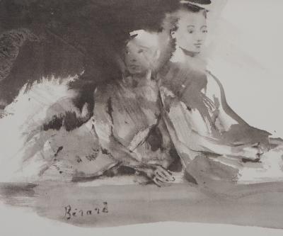 Christian BERARD (d’après) : Deux silhouettes allongées - Lithographie signée 2