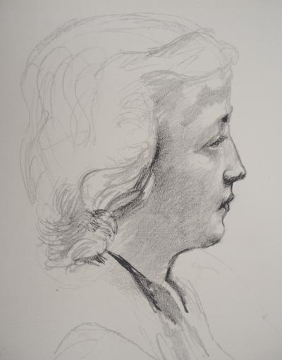 Jean-Louis BOUSSINGAULT (d’après) : Femme de profil - Lithographie signée 2