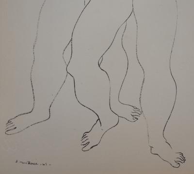 Bernard MILLERET : Les danseuses nues - Lithographie signée 2