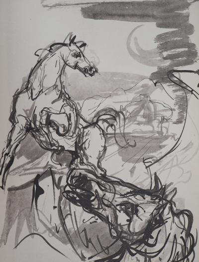 Jacques DESPIERRE (d’après) : Chevaux sauvages - Lithographie signée 2